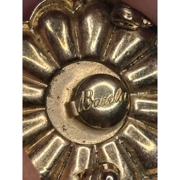 Barclay Vintage Gold Tone Brooch With Pink Rhinestones and circle brooch bundle - Picture 4 of 9